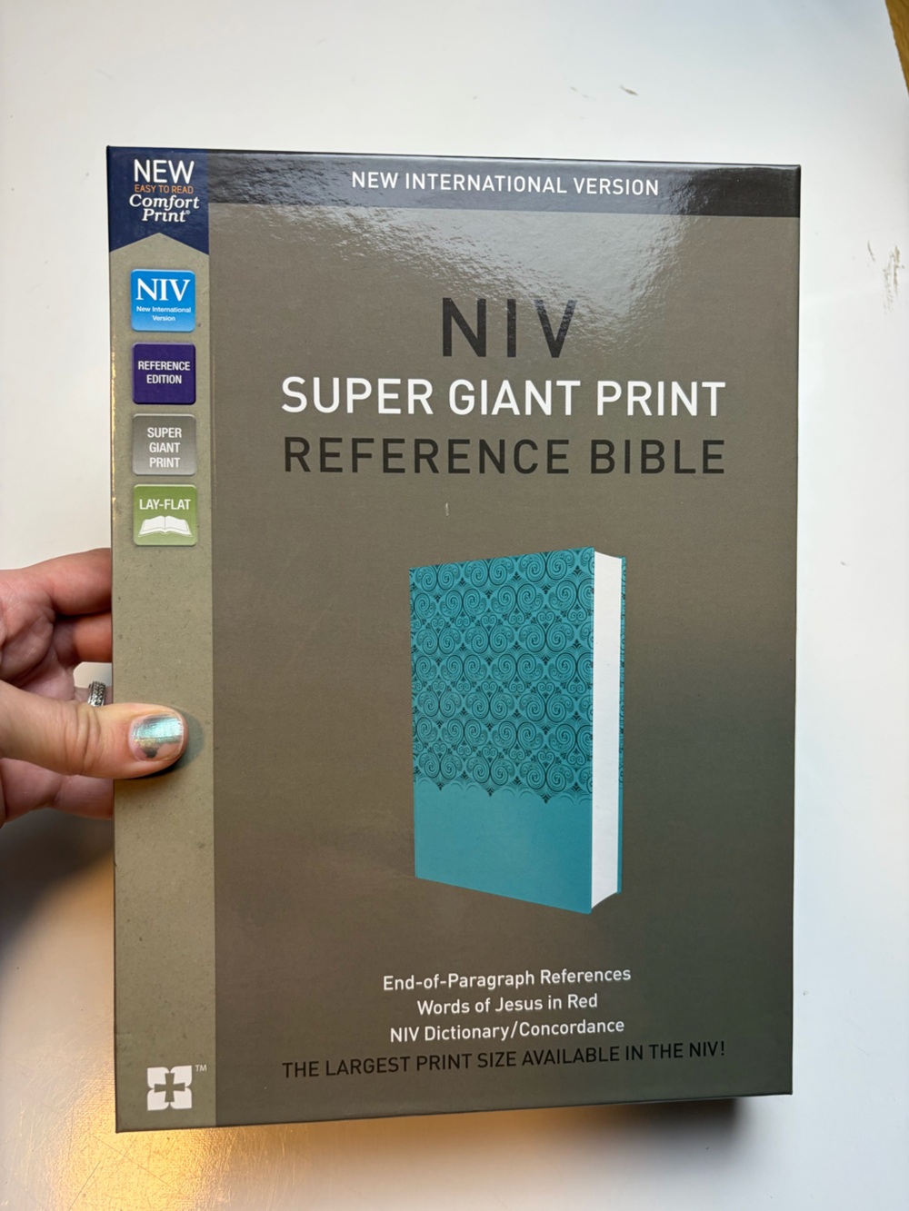 NIV, Super Giant Print Reference Bible Leathersoft,‎ Teal